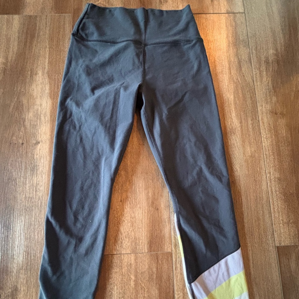 Peloton Black Leggings with Cream Logo